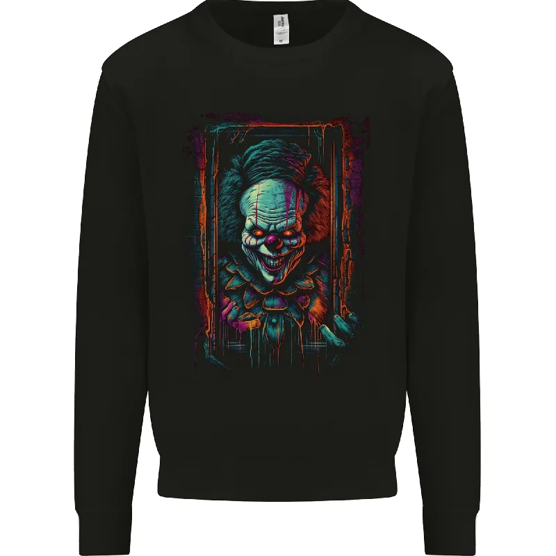 Instant Discount Dark Evil Clown Halloween Mens Sweatshirt Jumper