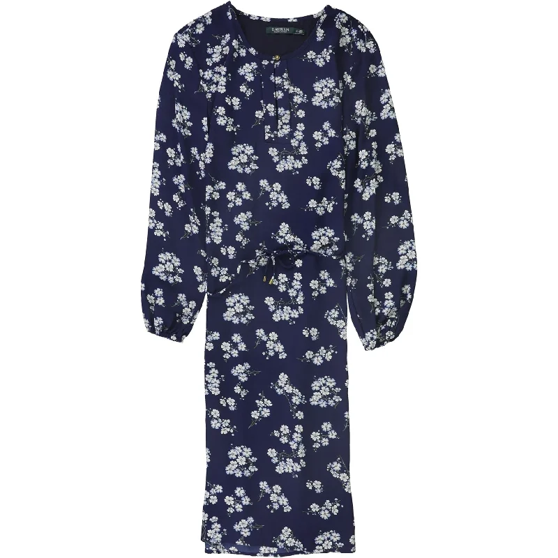 Act Now minimalistic dressRalph Lauren Womens Zakery Sheath Tunic Dress, Blue, 10
