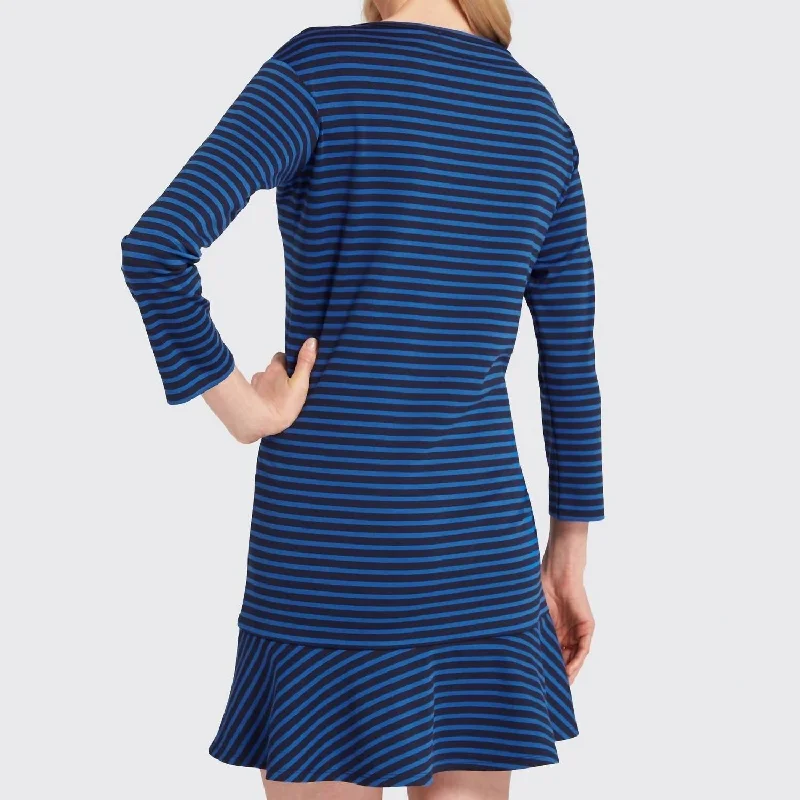 knit dressDraper James - Stripe Tulip Long Sleeve Dress