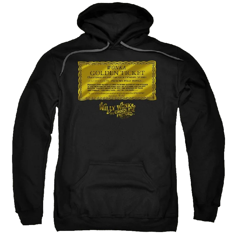 Grand Opening Sale warm hooded jacketWilly Wonka & the Chocolate Factory Golden Ticket Pullover Hoodie