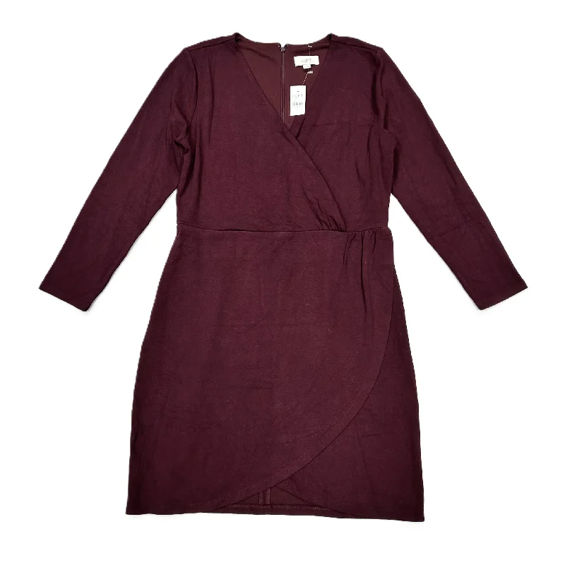 Extra Discounts lace-up dressDress Party Midi By Loft In Maroon, Size: L