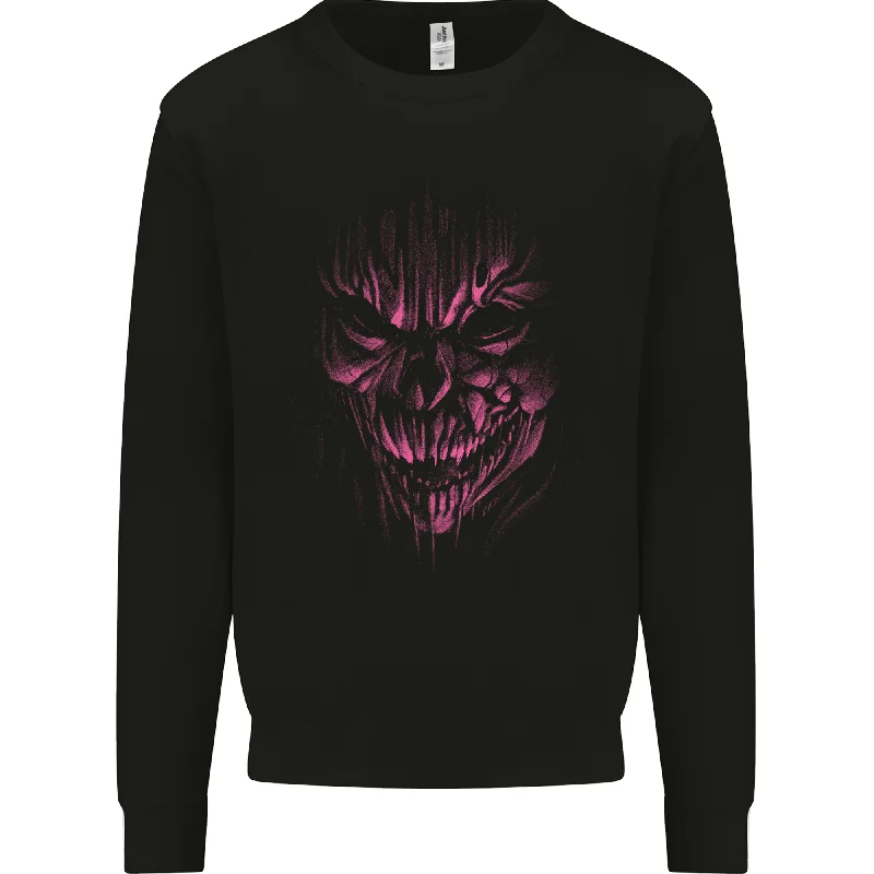 Super Bargain Demon Skull Devil Satan Grim Reaper Gothic Mens Sweatshirt Jumper
