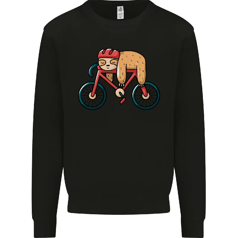 Price Break Cycling Sleeping Sloth Bicycle Cyclist Mens Sweatshirt Jumper