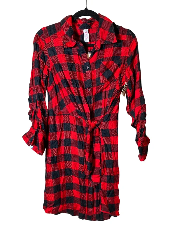 Reduced Prices A-line dressDress Casual Short By Clothes Mentor In Plaid Pattern, Size: M Reduced Prices A-line dressDress Casual Short By Clothes Mentor In Plaid Pattern, Size: M