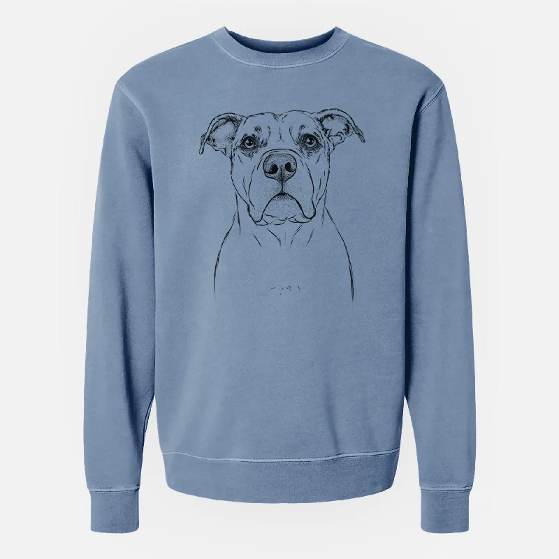 Price Smash Bare KiaOra the Pitbull Mix - Unisex Pigment Dyed Crew Sweatshirt