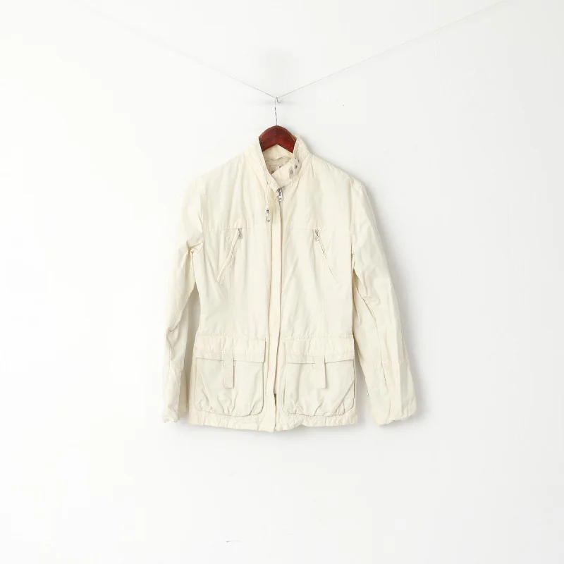 Incredible Offers soft coatNapapijri Women S Jacket Property Cream Cotton Nylon Lightweight Zip Up Top