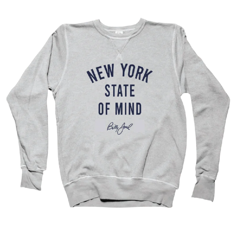 Holiday Sale fashionable outerwearBilly Joel "NYSOM" Grey Crewneck