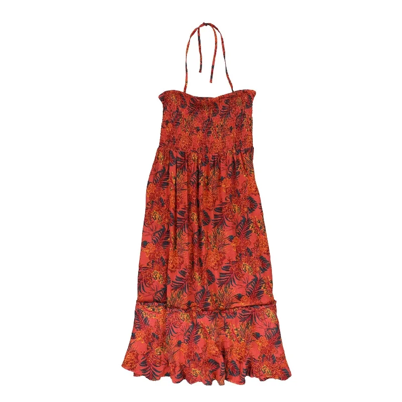 Midnight Madness stylish party dressHurley Womens Smocked Midi Dress