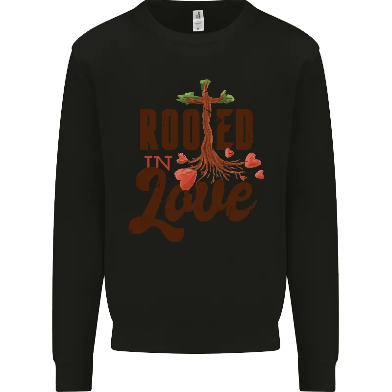 Extra Savings Christian Rooted in Love Christianity Jesus Mens Sweatshirt Jumper