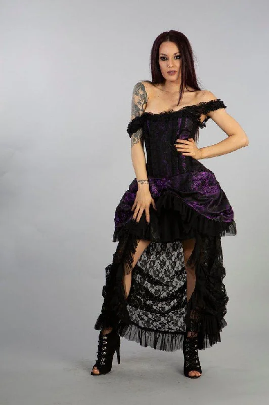 Super Bargain bohemian dressVersailles Corset Dress King Brocade With Black Lace