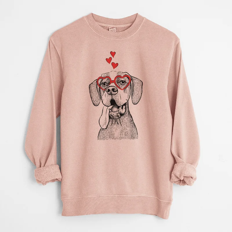 Weekend Special Valentine Irwin the English Pointer - Unisex Pigment Dyed Crew Sweatshirt