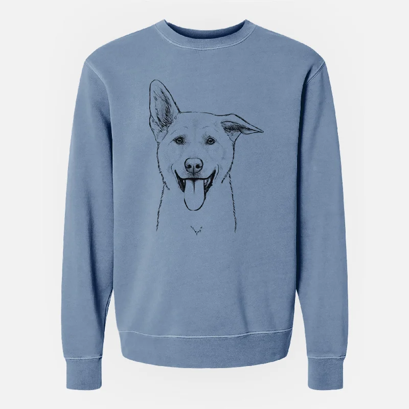 Deal Zone Bare Hoya the Korean Jindo - Unisex Pigment Dyed Crew Sweatshirt