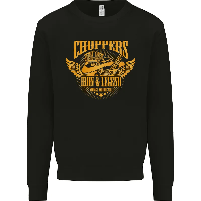Act Fast Choppers Legend Motorcycle Motorbike Biker Mens Sweatshirt Jumper
