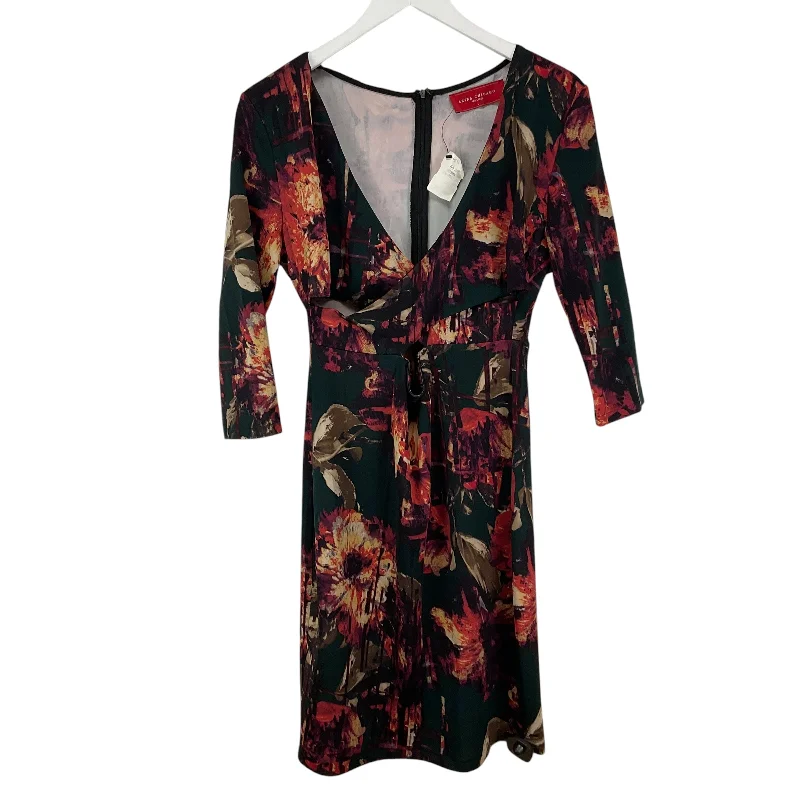 Overstock summer floral dressDress Casual Short By Akira In Green & Red, Size: L