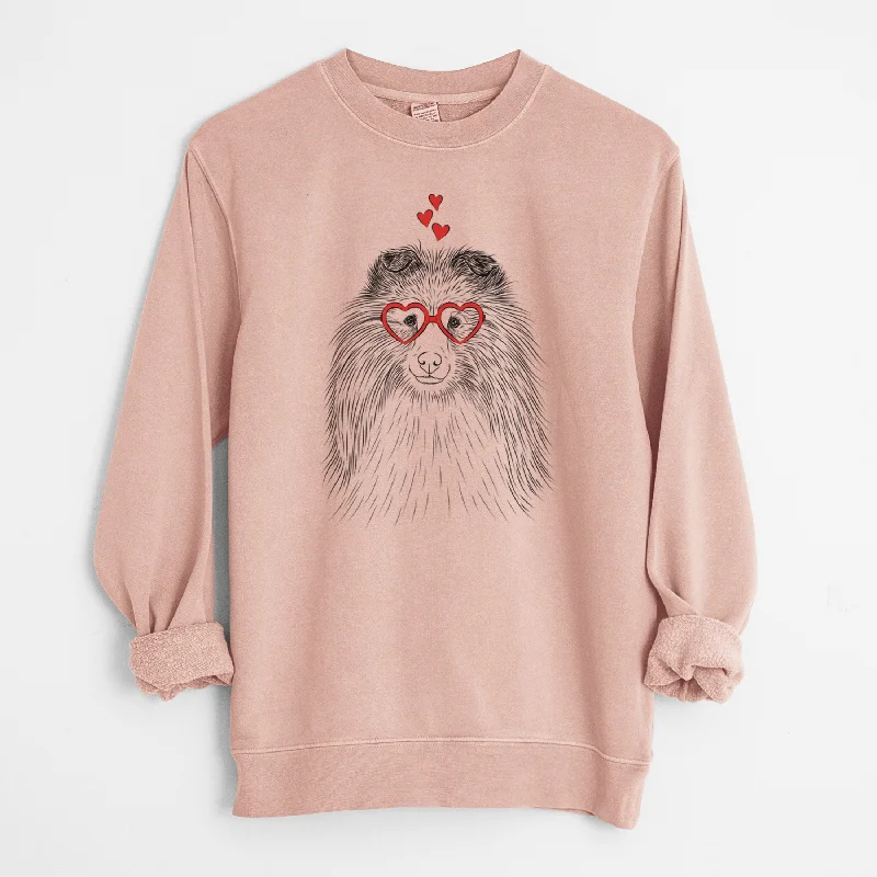 Low Prices Valentine Moxie the Shetland Sheepdog - Unisex Pigment Dyed Crew Sweatshirt Low Prices Valentine Moxie the Shetland Sheepdog - Unisex Pigment Dyed Crew Sweatshirt