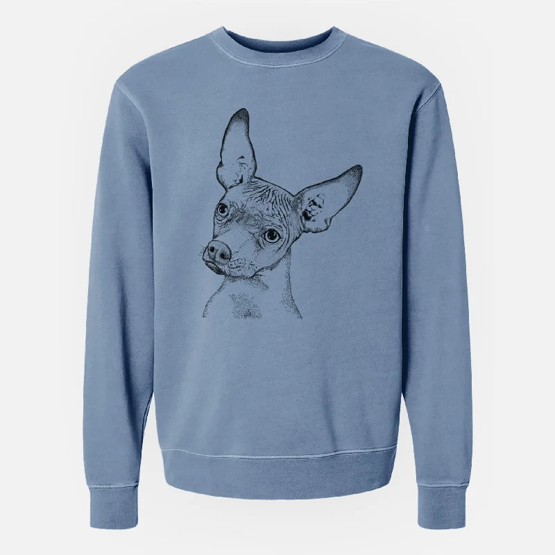 Super Sale Bare Kahlo the Xoloitzcuintli - Unisex Pigment Dyed Crew Sweatshirt