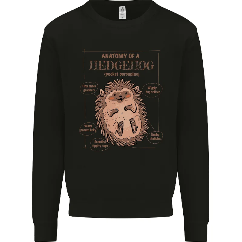 Midnight Madness chic fitness hoodieAnatomy of a Hedgehog Funny Mens Sweatshirt Jumper Midnight Madness chic fitness hoodieAnatomy of a Hedgehog Funny Mens Sweatshirt Jumper