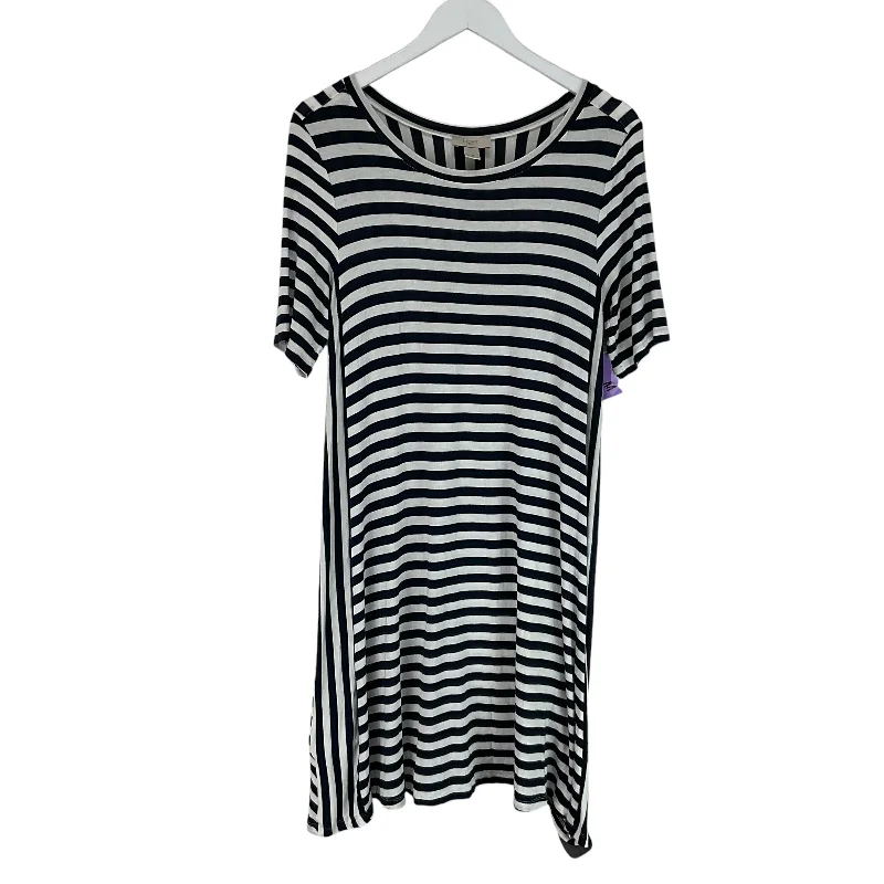 Mega Sale elegant evening dressDress Casual Midi By Loft In Striped Pattern, Size: M
