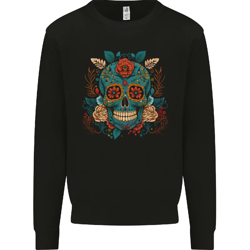 Clearance Event Day of the Dead Sugar Skull DOTD Mens Sweatshirt Jumper