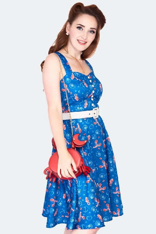 Can't Miss t-shirt dressNautical Print Button Detail Flare Dress