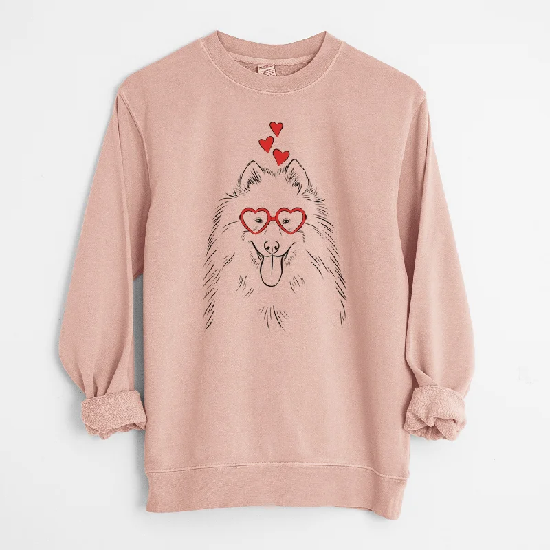 Don't Miss Valentine Nova the Samoyed - Unisex Pigment Dyed Crew Sweatshirt