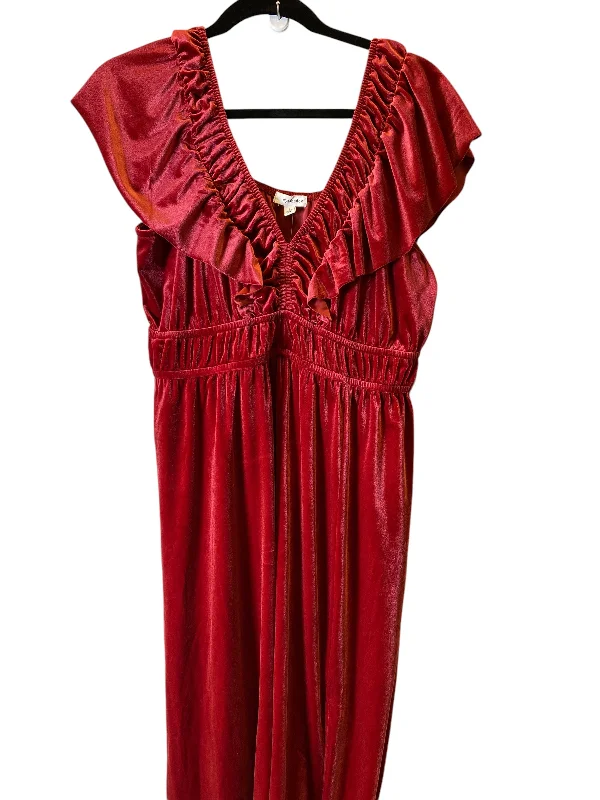New Deals comfy maxi dressDress Casual Midi By Eyeshadow In Red, Size: L
