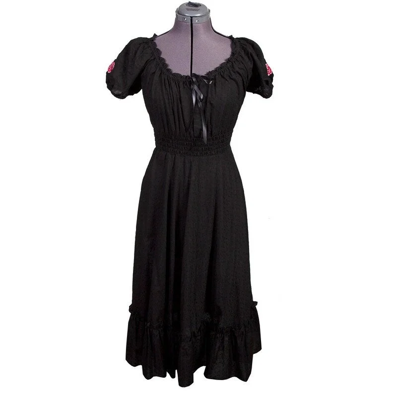 off-shoulder dressScully Western Dress Womens Short Sleeve Eyelet Maxi Black F0_SH6001