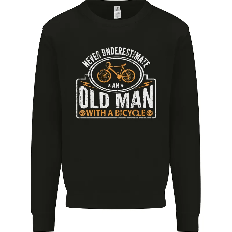 Friends and Family Sale Cycling Old Man Cyclist Funny Bicycle Mens Sweatshirt Jumper