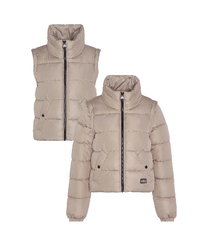 Price Reduction cozy winter coatWebber Convertible Puffer Jacket - Beige