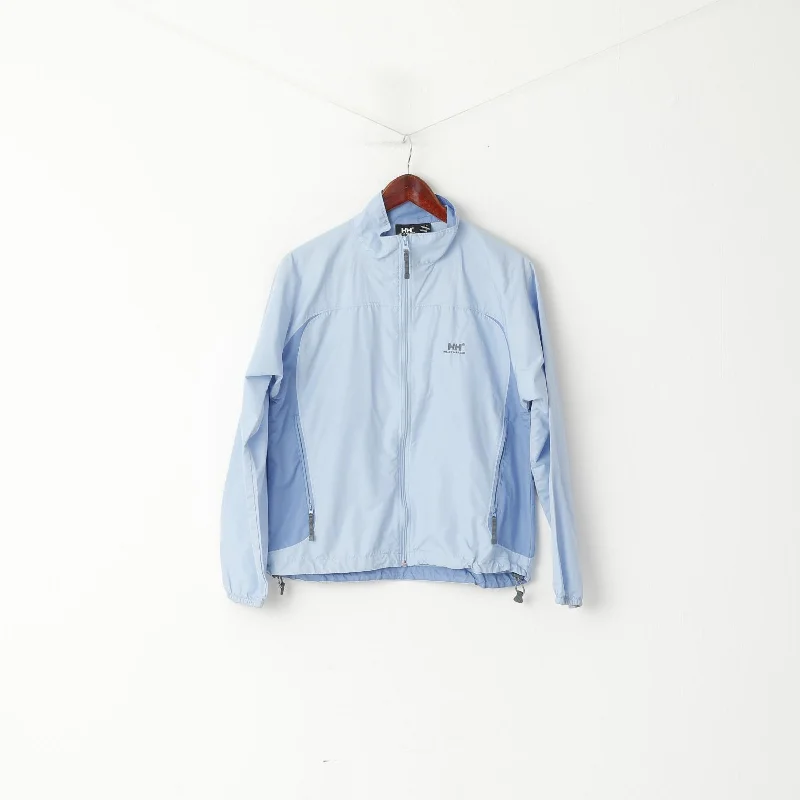Crazy Savings contemporary coatHelly Hansen Women L Jacket Blue Lightweight Zip Up Windbreaker Cropped Top