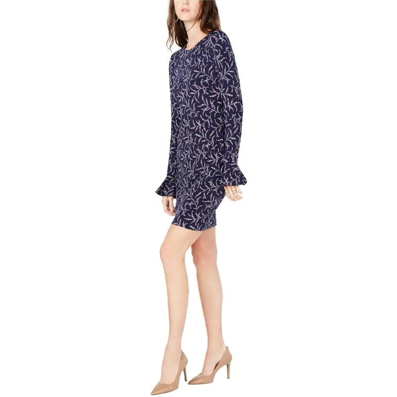 off-the-shoulder dressMichael Kors Womens Flowing Branches Flounce Dress, Blue, Small