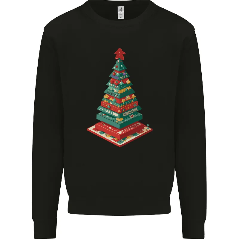 Huge Savings Christmas Board Games Xmas Tree Mens Sweatshirt Jumper