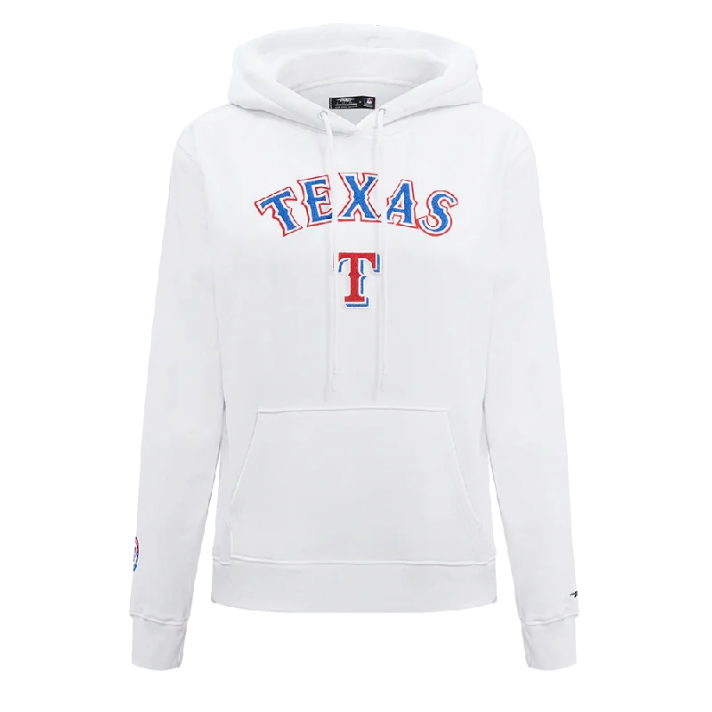 Closeout MLB TEXAS RANGERS CLASSIC WOMEN'S FLC PO HOODIE (WHITE)