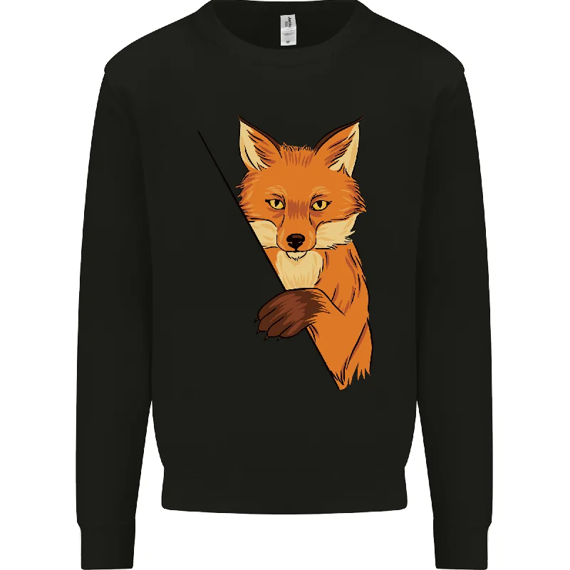 Customer Appreciation Sale breathable gym hoodieAn Orange Fox Illustration Mens Sweatshirt Jumper