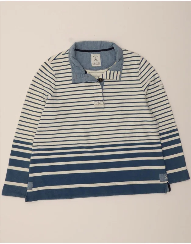 JOULES Womens Sweatshirt Jumper UK 22 3XL Navy Blue Striped Nautical