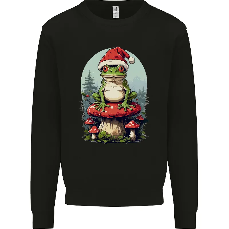 Clearance Event Christmas Frog Toadstool Xmas Mycology Foraging Mens Sweatshirt Jumper Clearance Event Christmas Frog Toadstool Xmas Mycology Foraging Mens Sweatshirt Jumper