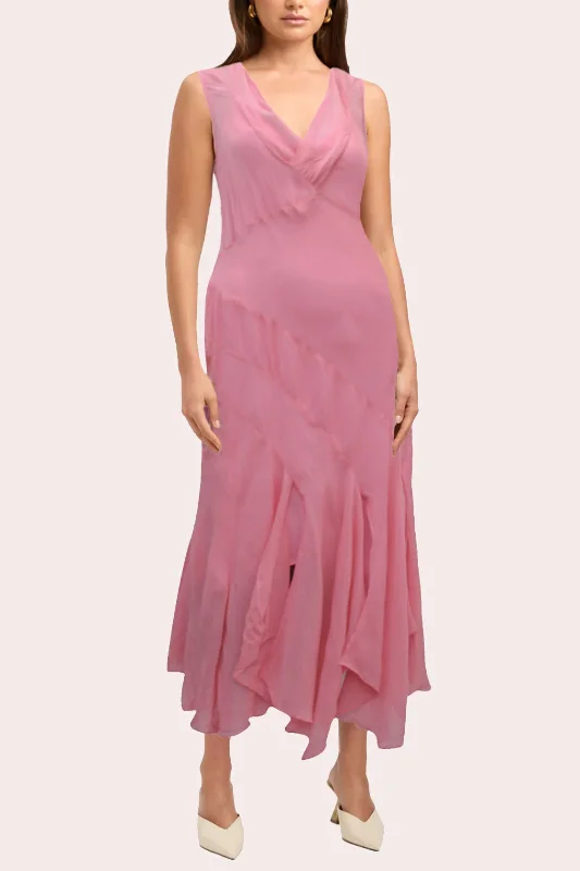 Seasonal Clearance chic slip dressTogether Pink Plus Size Sleeveless Asymmetric Ruffle Dress Seasonal Clearance chic slip dressTogether Pink Plus Size Sleeveless Asymmetric Ruffle Dress