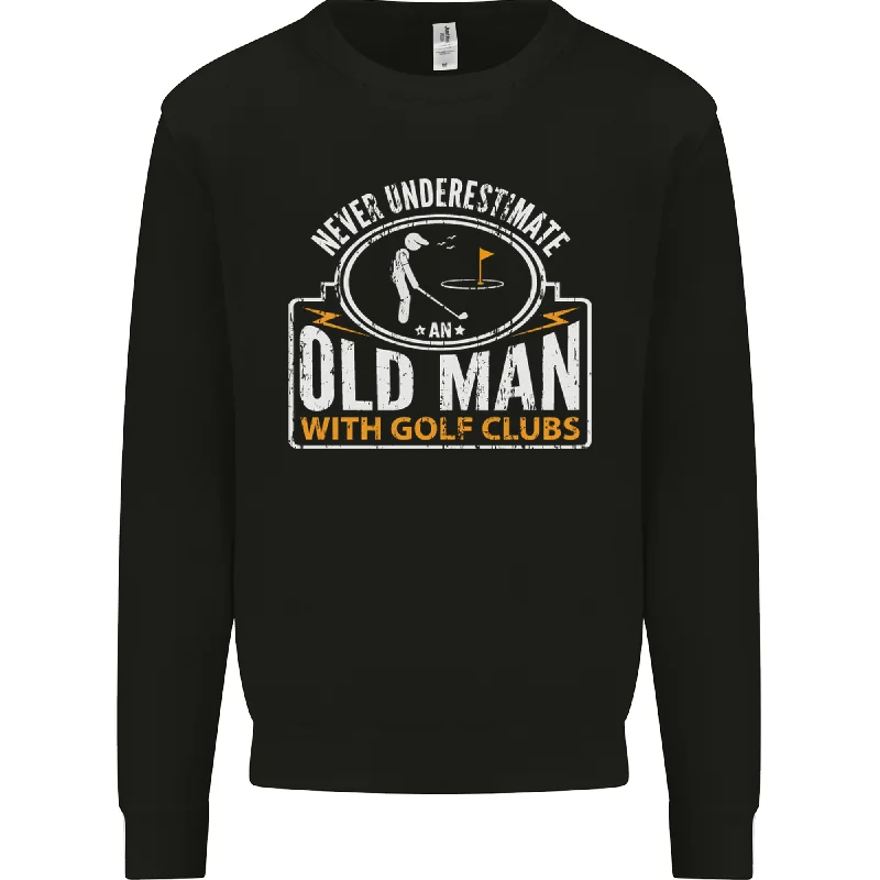 Midnight Sale slim fit workout hoodieAn Old Man With Golf Clubs Funny Golfing Mens Sweatshirt Jumper
