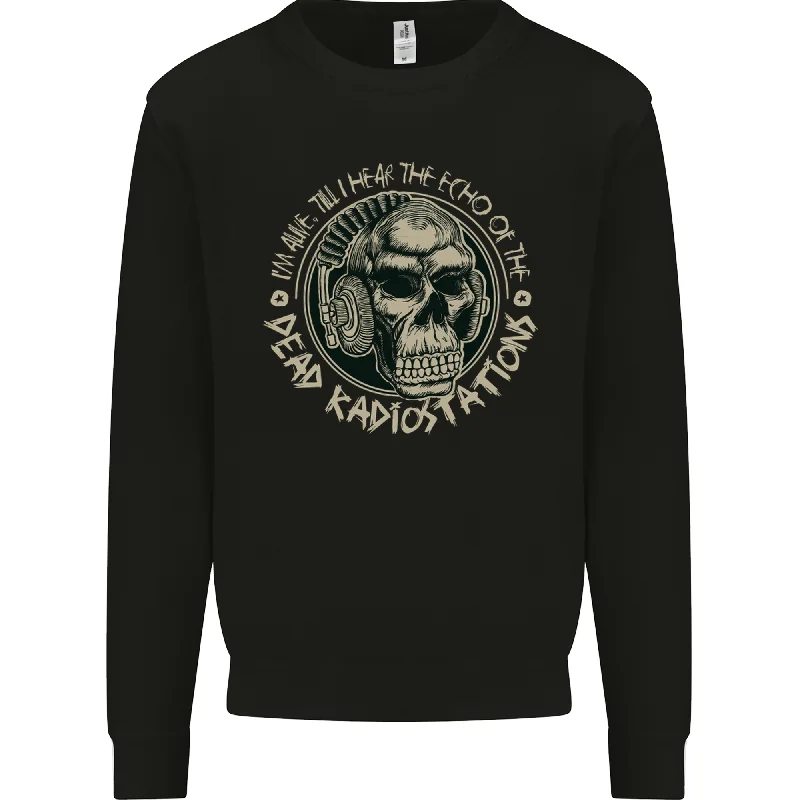 Online Exclusive Dead Radio Stations Punk Music Rock Guitar Mens Sweatshirt Jumper