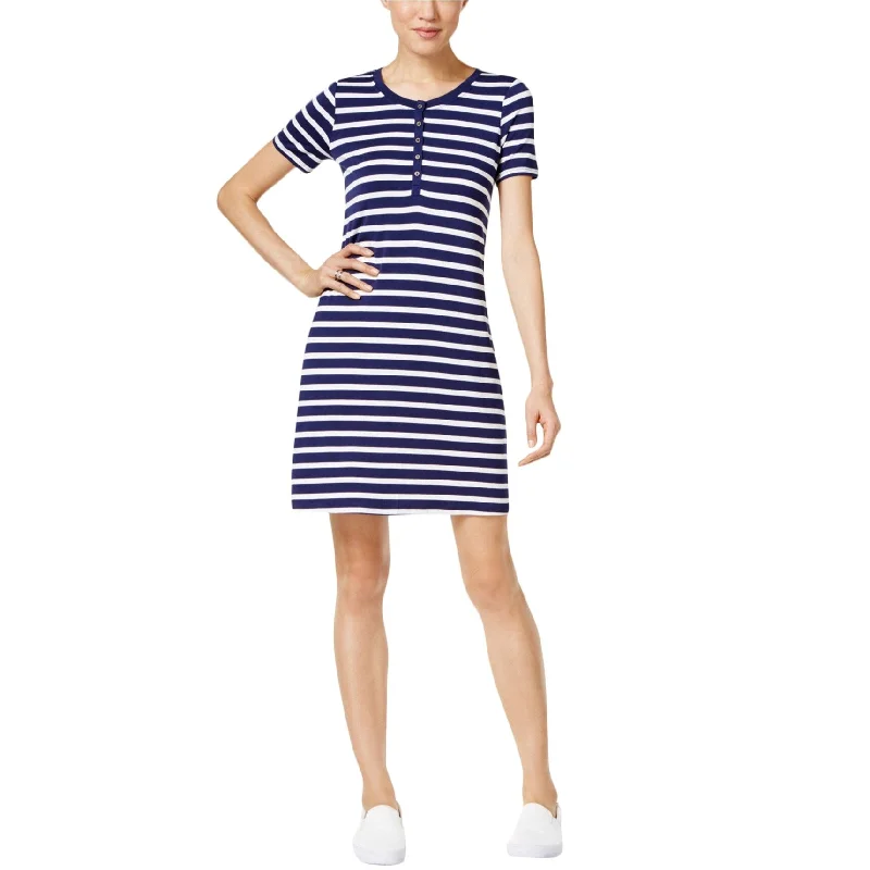 Act Now velvet dressG.H. Bass & Co. Womens Striped Shirt Dress, Blue, XX-Large