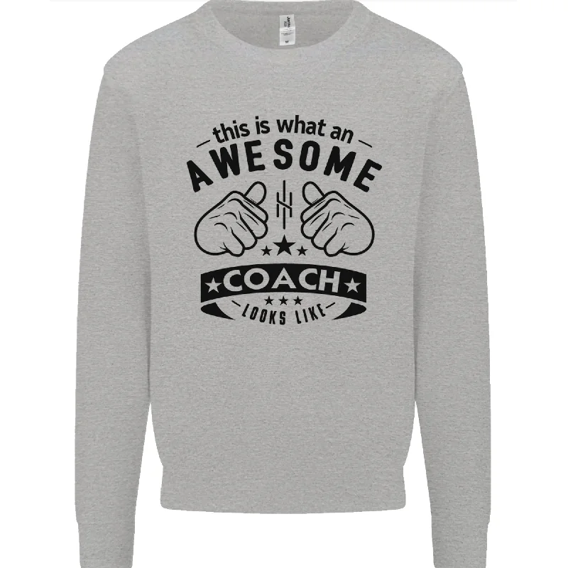 trendy gym wear hoodieAn Awesome Coach Looks Like Rugby Football Mens Sweatshirt Jumper