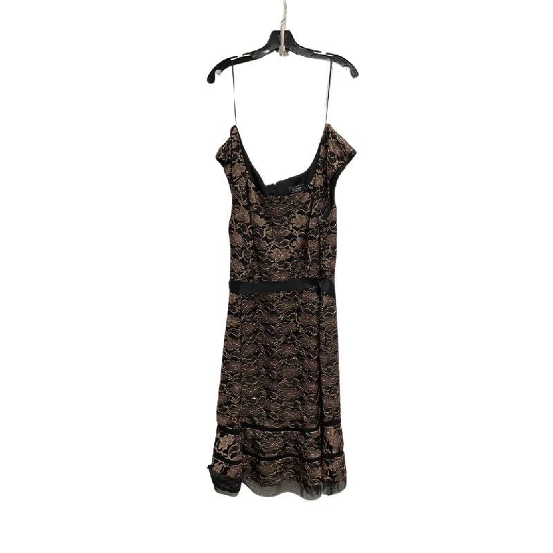 velvet dressDress Party Short By Dressbarn In Black & Gold, Size: Xl