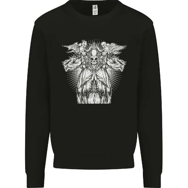 Flash Deals performance workout sweatshirtAngel of Death Day of the Dead Skull DOTD Mens Sweatshirt Jumper