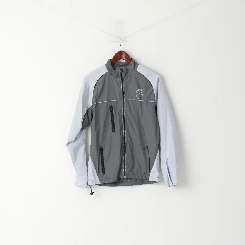 Clearance Event utility coatPatrick Women M Jacket Gray Lightweight Reflective Grey Full Zipper Sportswear Top