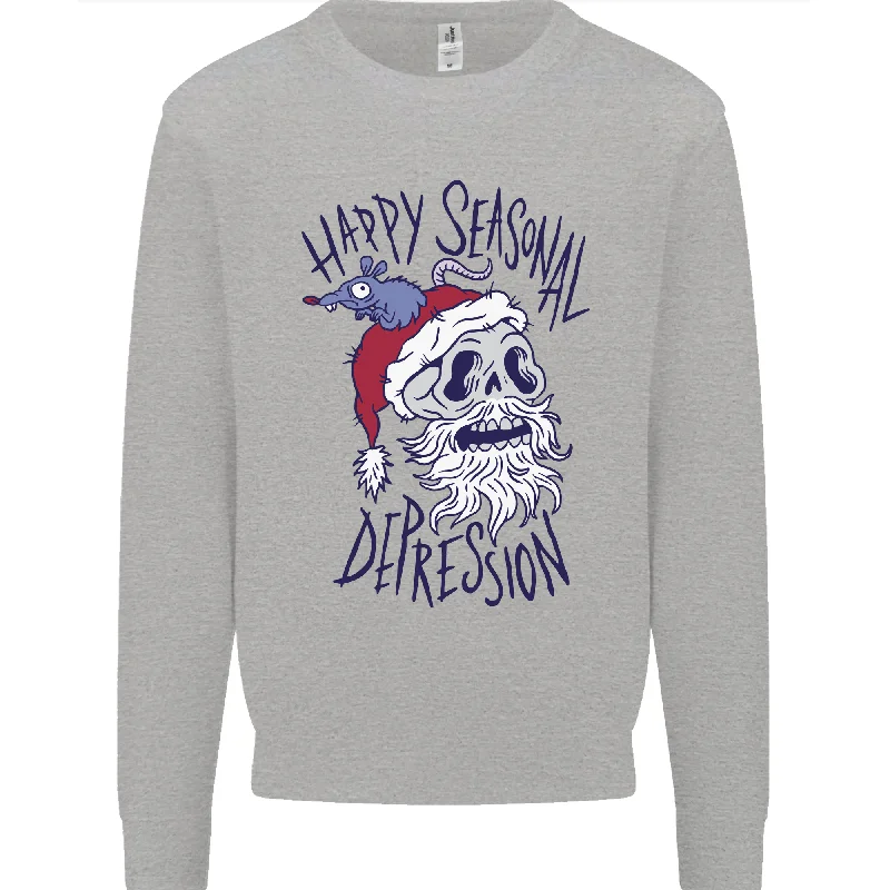 Super Sale Christmas Bah Humbug Skull Scrouge Mens Sweatshirt Jumper