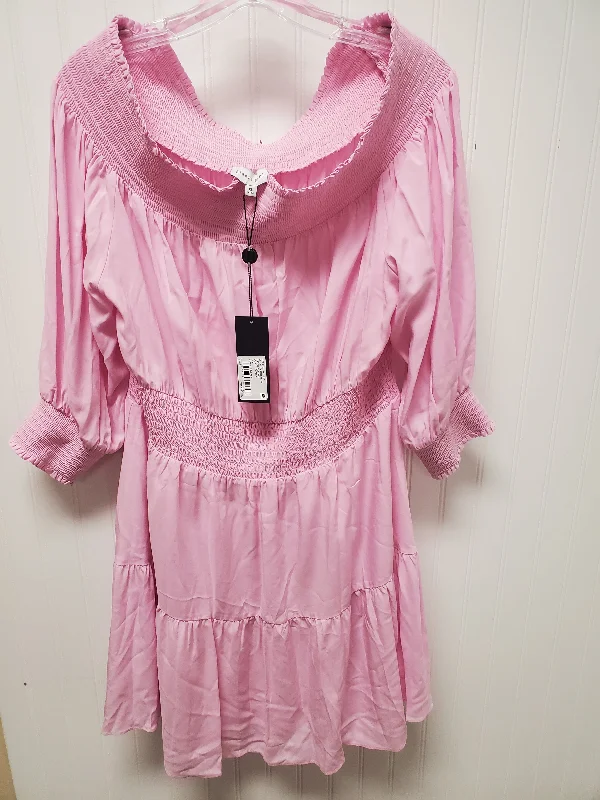 Price Meltdown fitted dressDress Casual Short By Gianni Bini In Pink, Size: Xl