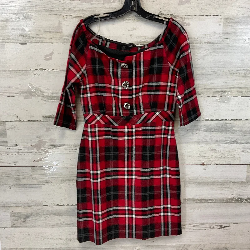Deep Discounts elegant dressDress Party Short By Boston Proper In Red Black, Size: M Deep Discounts elegant dressDress Party Short By Boston Proper In Red Black, Size: M
