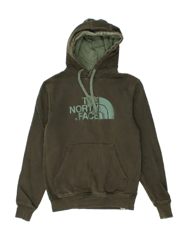 THE NORTH FACE Mens Graphic Hoodie Jumper XS Green Cotton