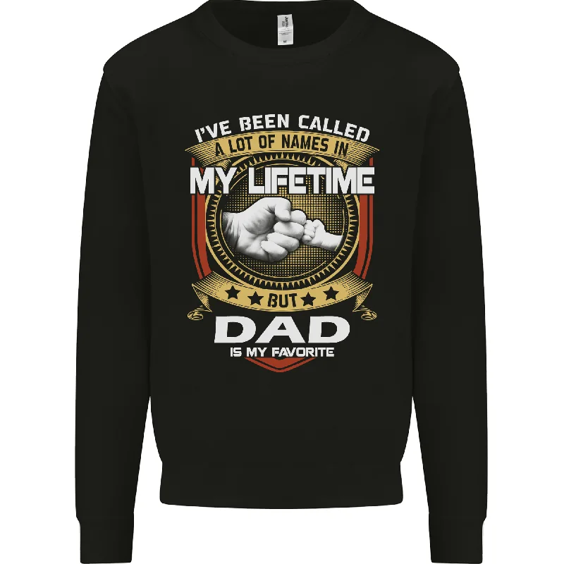 New Deals Dad Is My Favourite Funny Fathers Day Mens Sweatshirt Jumper
